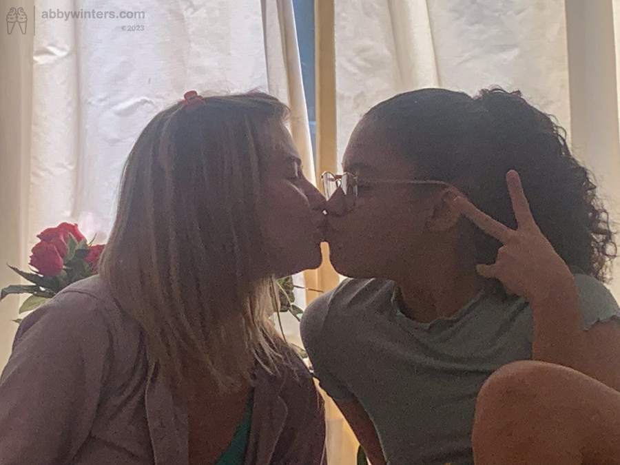 Behind the scenes at an Abby Winters photo shoot with Amalia